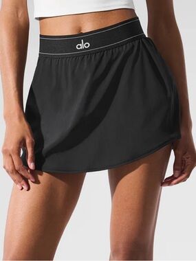 ALO Yoga Black Match Point Skirt